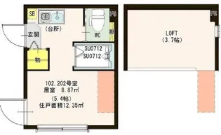 ハーモニーテラス町屋II【2階】の間取り