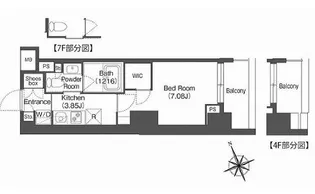 コンフォリア西荻窪【7階】の間取り