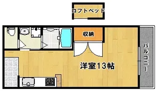 メゾンフェミニ富雄【1階】の間取り