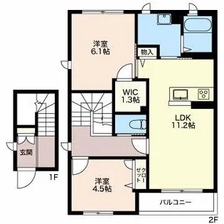 グランメゾン萌 C棟【2階】の間取り