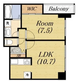 アステリオス北堀江ザ・メトロタワー【18階】の間取り