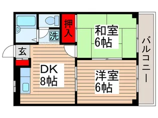 第3パークサイド桂【3階】の間取り