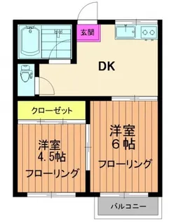 小金井ハイツB【1階】の間取り