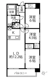 オークラレジデンス【3階】の間取り
