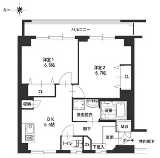 SempreVita南甲子園【2階】の間取り