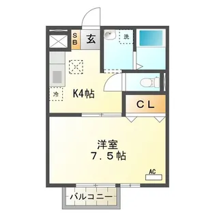 シャルムすずか【1階】の間取り