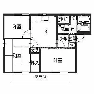 メゾン・ヴィルヌーブ【1階】の間取り