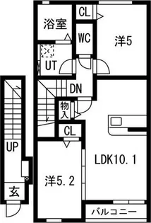 シティハウス花園町【2階】の間取り