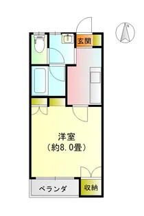 文京町山岸ハイツ【2階】の間取り