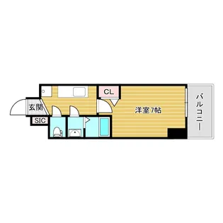 スプランディッド難波WEST【5階】の間取り