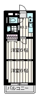 ロイヤルアネックス連坊【2階】の間取り