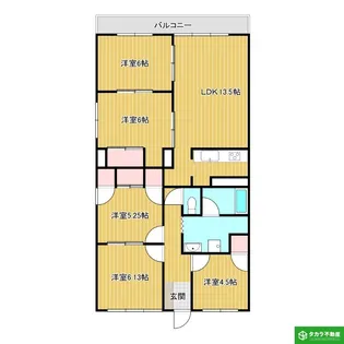 三和コーポ津守【2階】の間取り