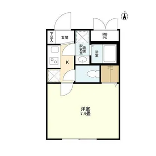 ウェルスクエアイズム蒲田【3階】の間取り