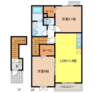 Wind Future II【2階】の間取り