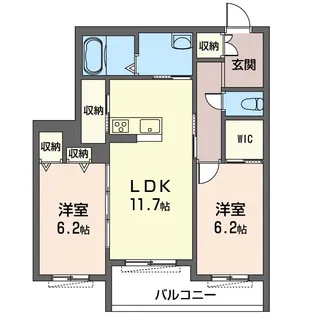 クラリス【SHM】【3階】の間取り