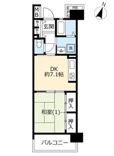 UR芦花公園【5階】の間取り