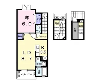 カルムメゾン平成II【3階】の間取り
