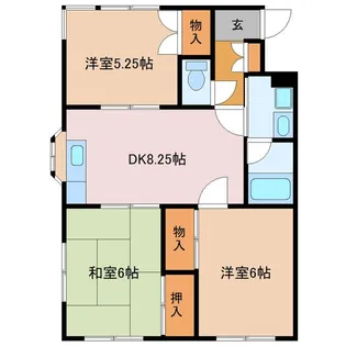 セントラルヴィレッジ【1階】の間取り