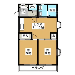グリーンハイム【2階】の間取り