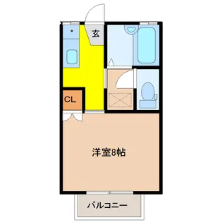 グランデュール米ヶ袋【1階】の間取り