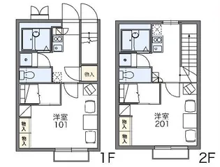レオパレスフォレスタ ヴェント【2階】の間取り
