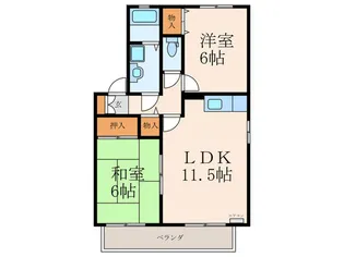 ヴィラ-ジュ中野A棟【2階】の間取り