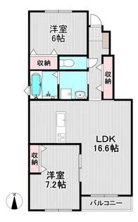 ラブーム馬場【1階】の間取り