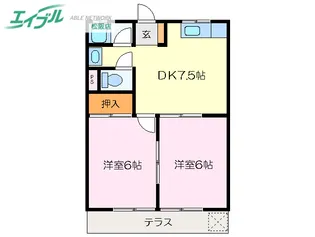 ニューコーポ ミナミ【1階】の間取り