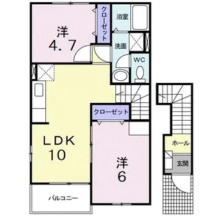 グリーンヒルズ姶良C【2階】の間取り