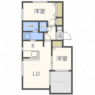 ブラン・シャール東札幌【1階】の間取り