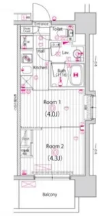 ガーラ・ヴィスタ大島【8階】の間取り