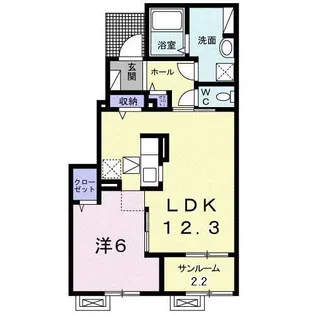 ソール オリエンスVII【1階】の間取り