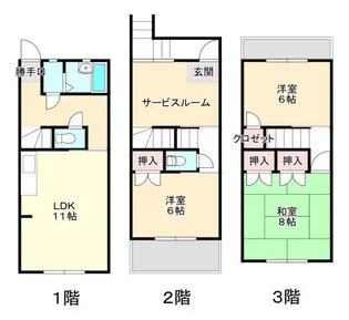 テラスハウス上浜 8の間取り