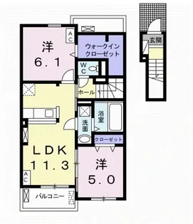 コンフォート オアシス II【2階】の間取り