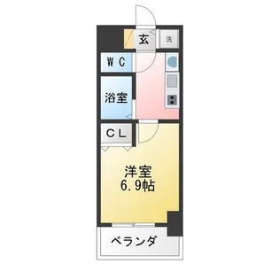 プレサンスSAKAEリバースタイル【8階】の間取り