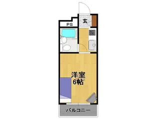 ハッピーコート塚口駅前【6階】の間取り