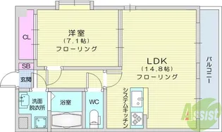 ラ・フェルメール【5階】の間取り