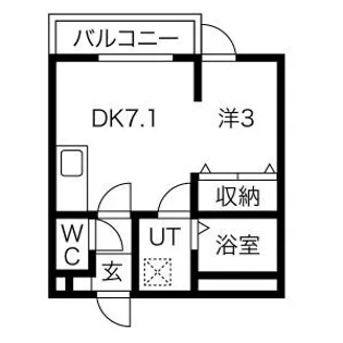 メリディアン岩沼壱番館【3階】の間取り