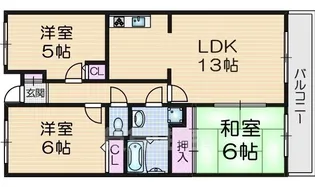 サンフォレスト【5階】の間取り