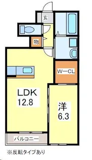 ヴェルジェ畑中B【1階】の間取り