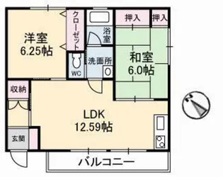 サンウェルス【2階】の間取り