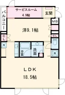 月光町アパートメント【2階】の間取り