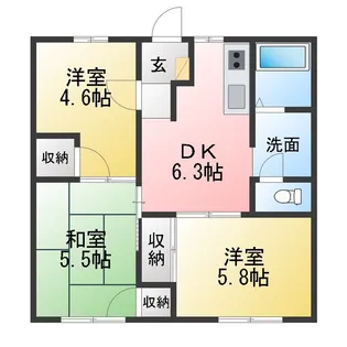 サニーパレス【1階】の間取り
