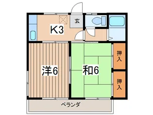 グリ-ンヒルユ-B棟の間取り