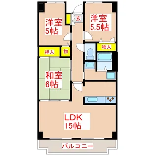サーパス鴨池通り【4階】の間取り