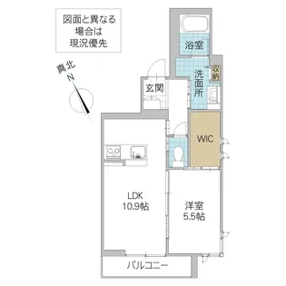 リベラル五軒町【3階】の間取り