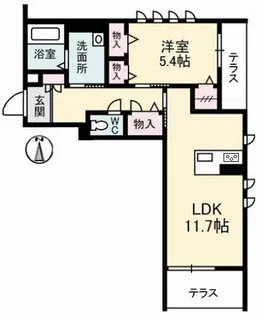 グランマスト今 A棟【1階】の間取り