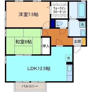 パルファン ドゥ ソア【1階】の間取り