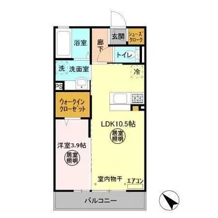 パークドオートム D【3階】の間取り