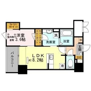 アガティス東静岡【6階】の間取り